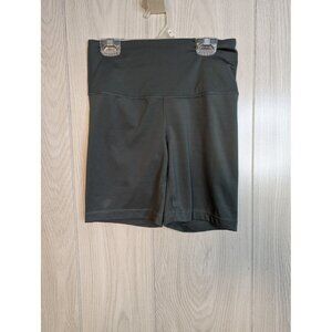 Yogalicious Lux Active Gym Biker Poly Spandex Booty Power Shorts Small S Gray